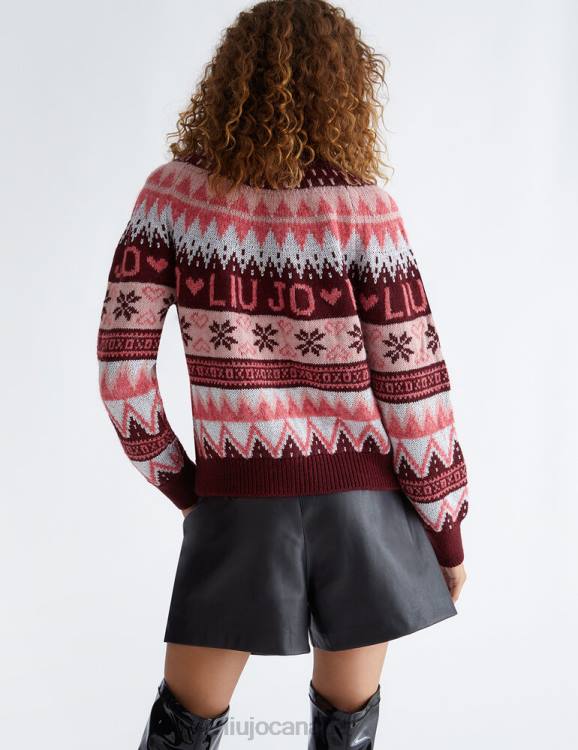Clothing Liu Jo Fair Isle Turtleneck With Logo Women F606175