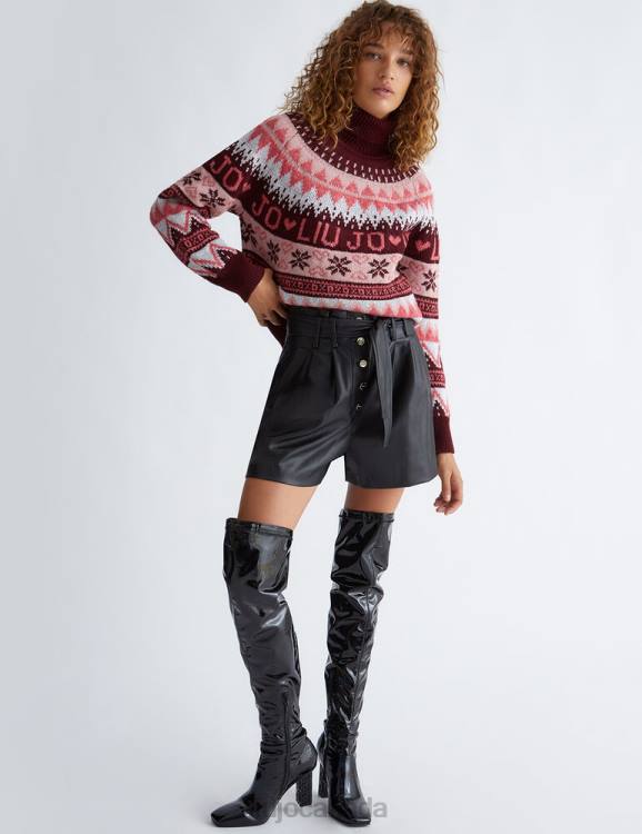 Clothing Liu Jo Fair Isle Turtleneck With Logo Women F606175