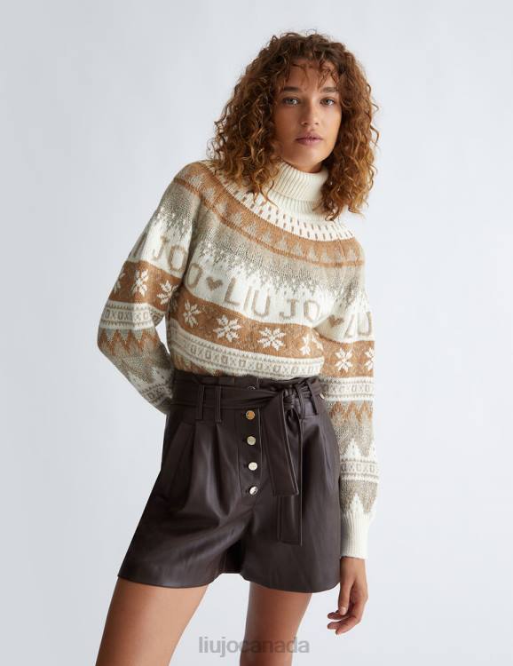 Clothing Liu Jo Fair Isle Turtleneck With Logo Women F606308