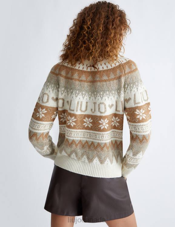 Clothing Liu Jo Fair Isle Turtleneck With Logo Women F606308