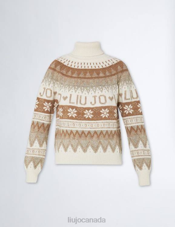 Clothing Liu Jo Fair Isle Turtleneck With Logo Women F606308