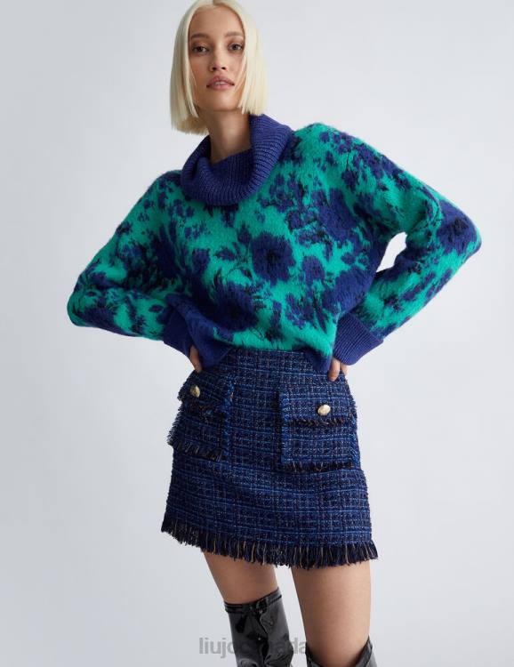 Clothing Liu Jo Jacquard Floral Turtleneck Women F606467