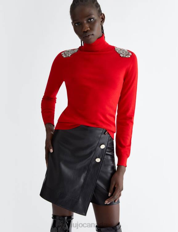 Clothing Liu Jo Turtleneck With Jewel Embroidery Women F60614