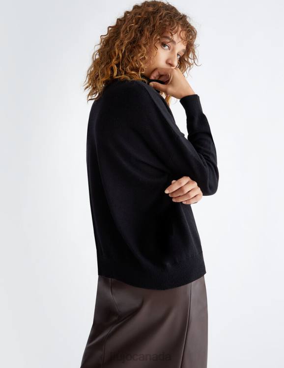 Clothing Liu Jo Turtleneck With Logo And Rhinestones Women F606586