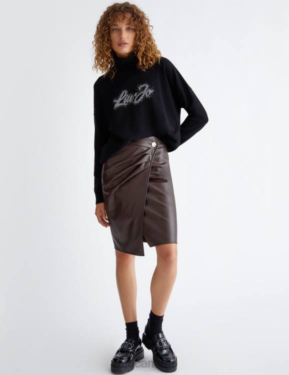 Clothing Liu Jo Turtleneck With Logo And Rhinestones Women F606586