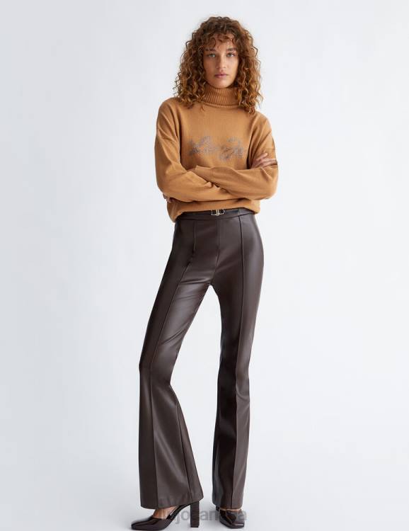 Clothing Liu Jo Turtleneck With Logo And Rhinestones Women F606591