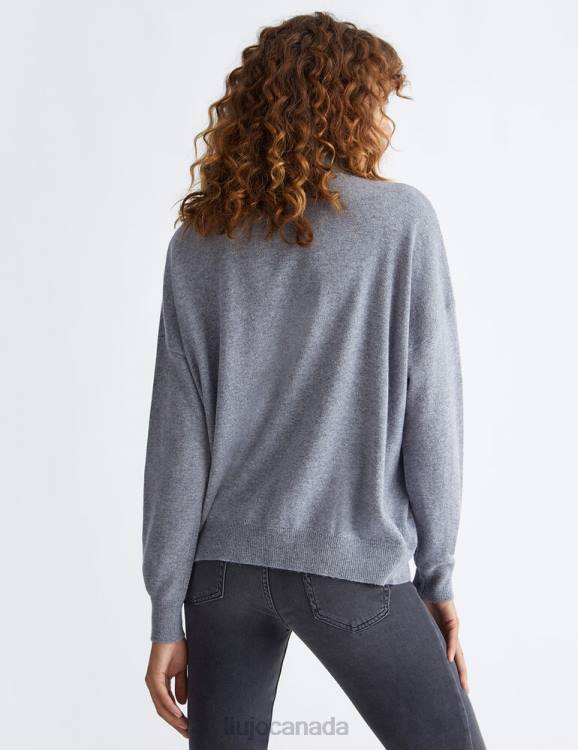 Clothing Liu Jo Turtleneck With Logo And Rhinestones Women F606786