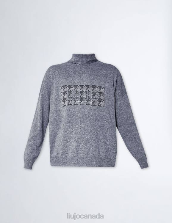 Clothing Liu Jo Turtleneck With Logo And Rhinestones Women F606786