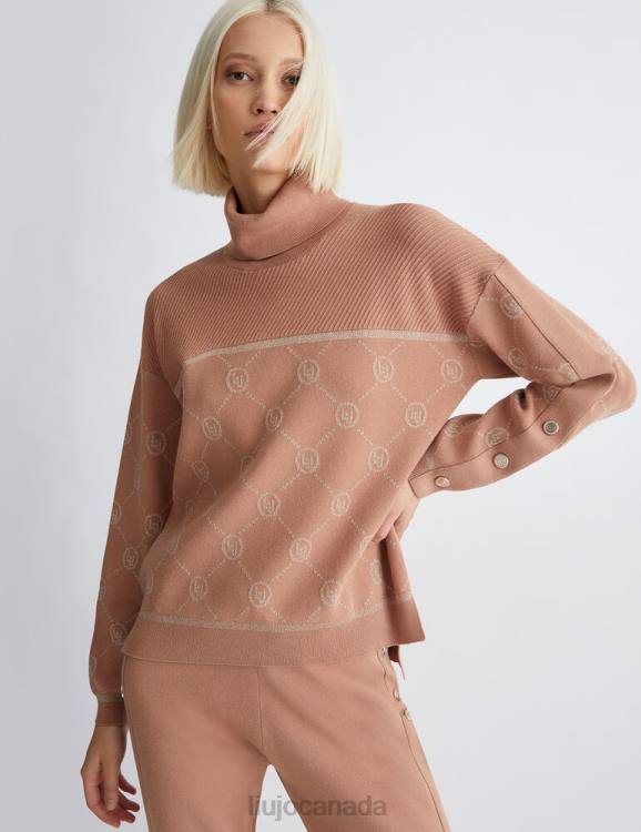 Clothing Liu Jo Turtleneck With Lurex Logo Women F606694