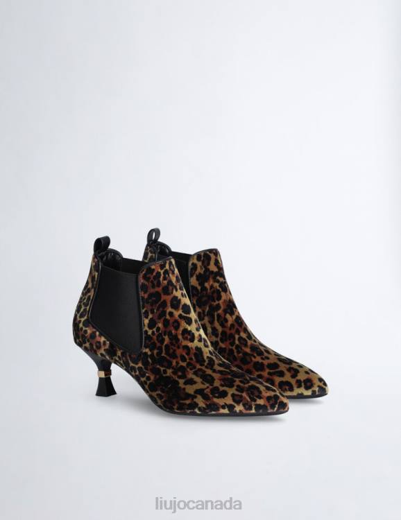 Shoes Liu Jo Animal Print Ankle Boots With Low Hourglass Heel Women F6061783