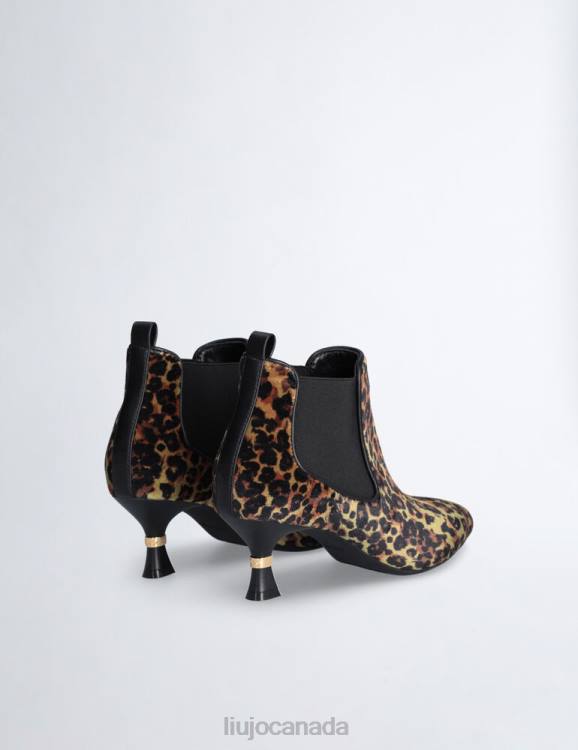 Shoes Liu Jo Animal Print Ankle Boots With Low Hourglass Heel Women F6061783