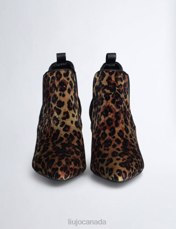 Shoes Liu Jo Animal Print Ankle Boots With Low Hourglass Heel Women F6061783