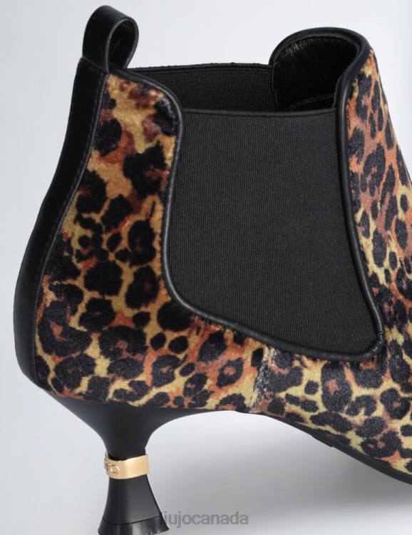 Shoes Liu Jo Animal Print Ankle Boots With Low Hourglass Heel Women F6061783