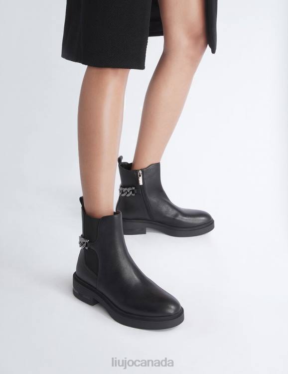 Shoes Liu Jo Beatles Ankle Boots With Logo Chain Women F6061943