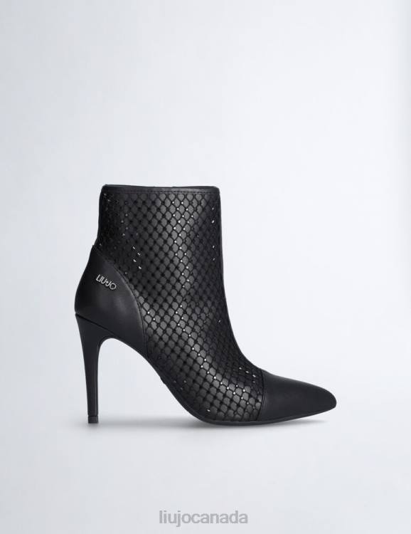 Shoes Liu Jo Black Ankle Boots With Gemstones Women F6061920