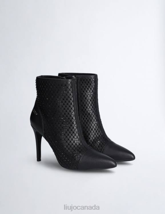 Shoes Liu Jo Black Ankle Boots With Gemstones Women F6061920