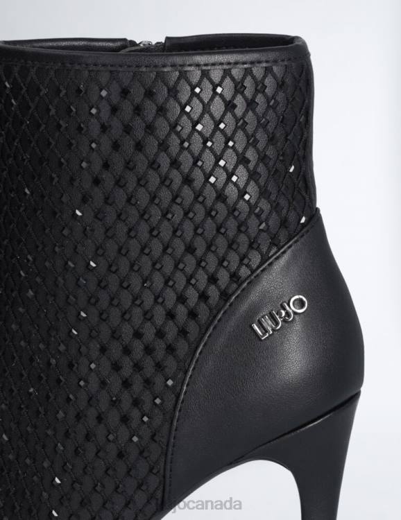Shoes Liu Jo Black Ankle Boots With Gemstones Women F6061920