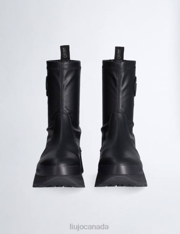 Shoes Liu Jo Black Ankle Boots With Logo Women F6061910