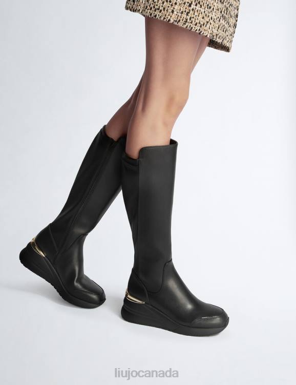 Shoes Liu Jo Black Boots With Wedge Women F6061794