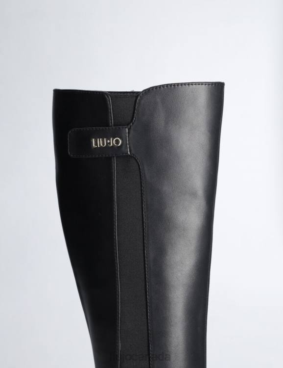 Shoes Liu Jo Black High Boots With Logo Women F6061798