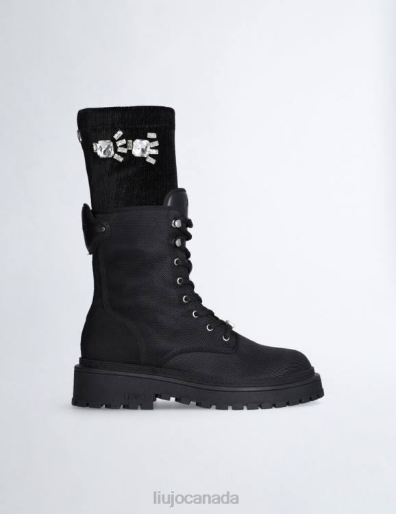 Shoes Liu Jo Combat Boots With Removable Jewel Gaiters Women F6061810
