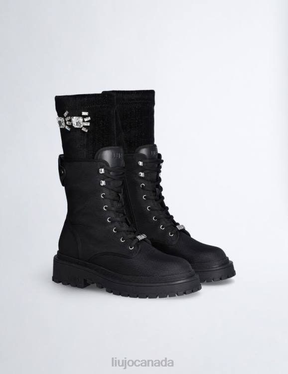 Shoes Liu Jo Combat Boots With Removable Jewel Gaiters Women F6061810