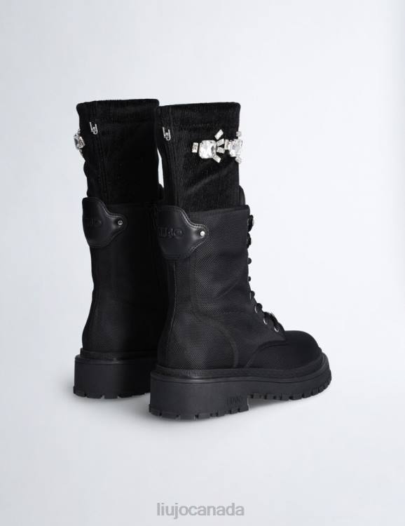 Shoes Liu Jo Combat Boots With Removable Jewel Gaiters Women F6061810