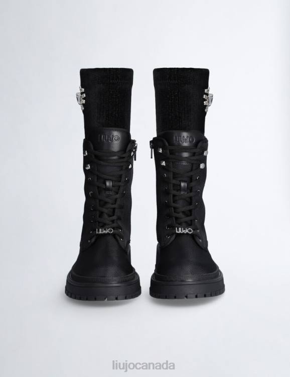Shoes Liu Jo Combat Boots With Removable Jewel Gaiters Women F6061810
