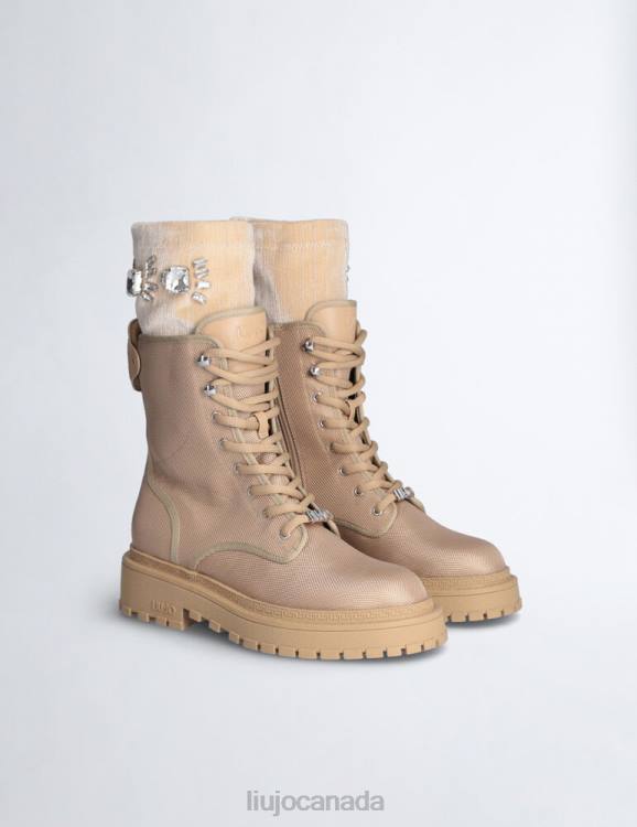 Shoes Liu Jo Combat Boots With Removable Jewel Gaiters Women F6061971
