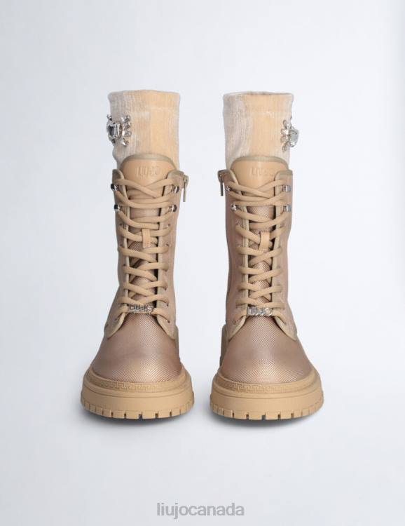 Shoes Liu Jo Combat Boots With Removable Jewel Gaiters Women F6061971