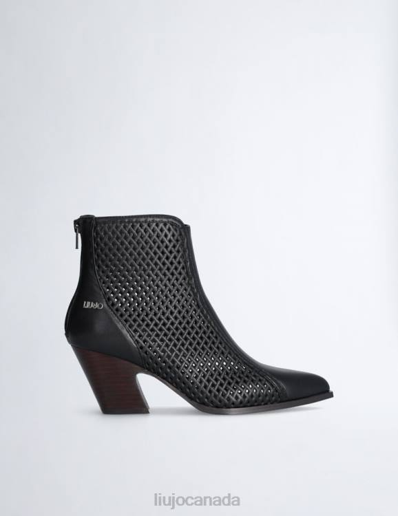 Shoes Liu Jo Cowboy-Style Ankle Boots In Openwork Leather Women F6061929