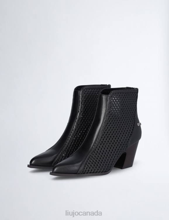 Shoes Liu Jo Cowboy-Style Ankle Boots In Openwork Leather Women F6061929