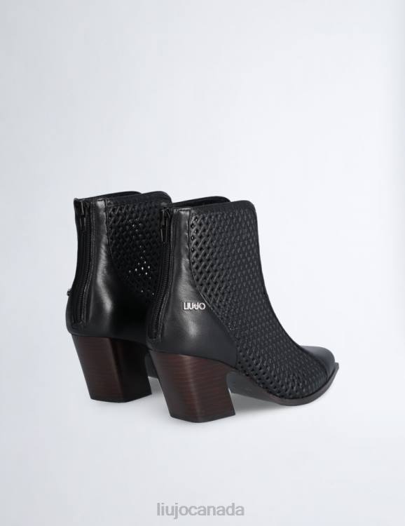 Shoes Liu Jo Cowboy-Style Ankle Boots In Openwork Leather Women F6061929