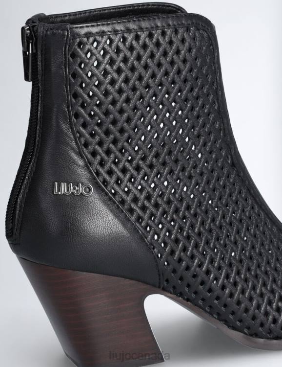 Shoes Liu Jo Cowboy-Style Ankle Boots In Openwork Leather Women F6061929