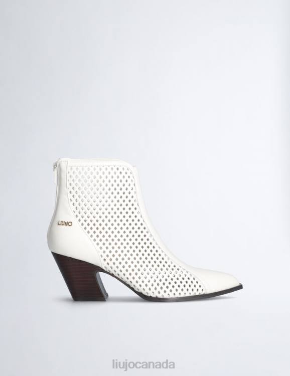 Shoes Liu Jo Cowboy-Style Ankle Boots In Openwork Leather Women F6061946