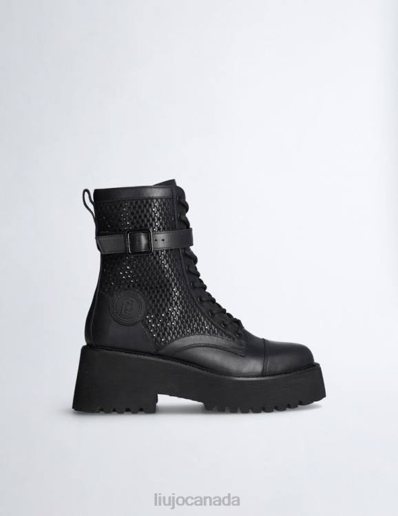 Shoes Liu Jo High Combat Boots With Rhinestones Women F6061906