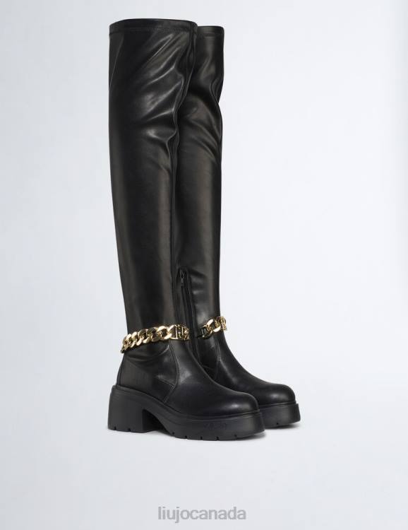Shoes Liu Jo High Thigh-High Boots With Chain Women F6061726