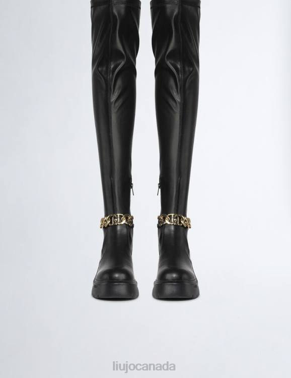 Shoes Liu Jo High Thigh-High Boots With Chain Women F6061726