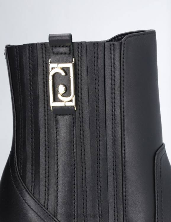 Shoes Liu Jo Leather Ankle Boot With Wide Heel Women F6061745