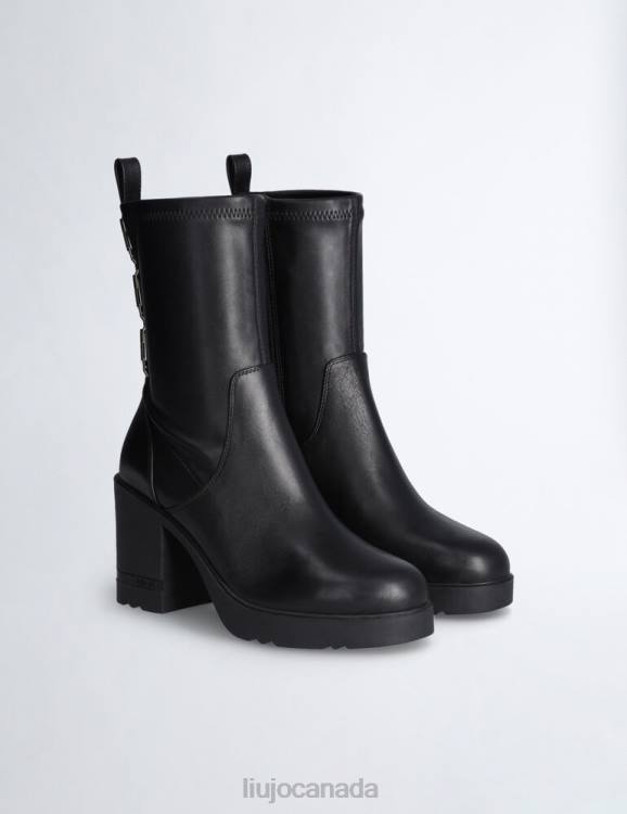 Shoes Liu Jo Leather Ankle Boots With Logo Women F6061743