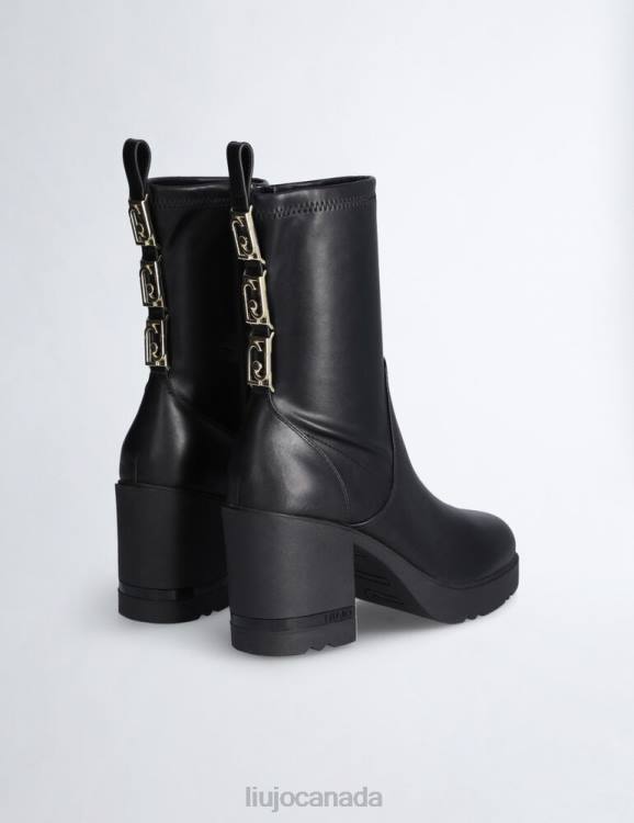 Shoes Liu Jo Leather Ankle Boots With Logo Women F6061743