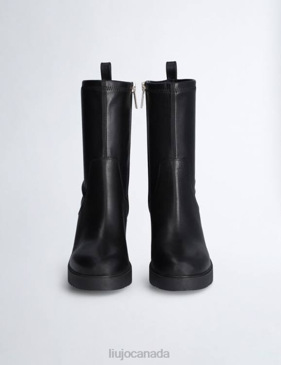 Shoes Liu Jo Leather Ankle Boots With Logo Women F6061743