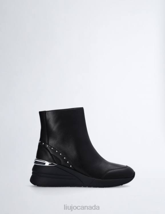 Shoes Liu Jo Leather Ankle Boots With Studs Women F6061773
