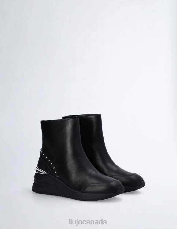 Shoes Liu Jo Leather Ankle Boots With Studs Women F6061773