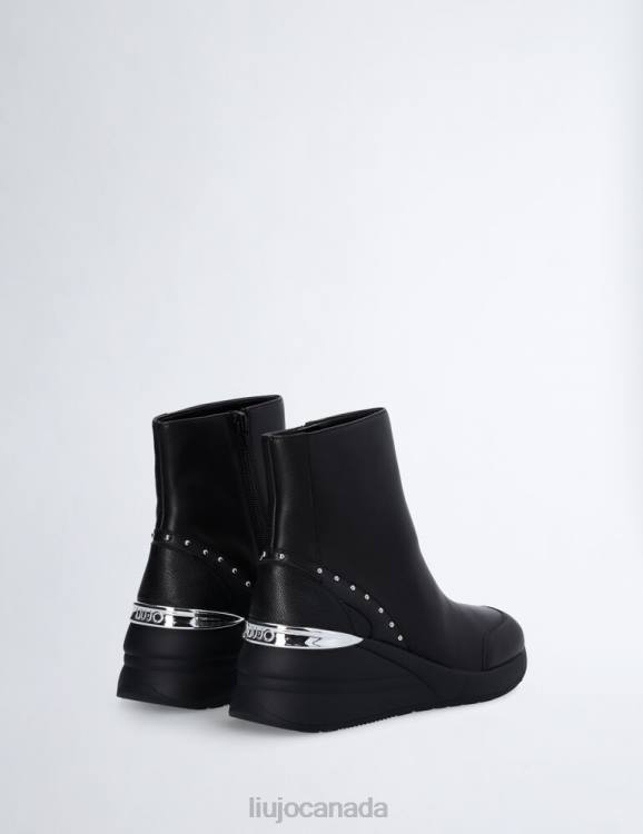 Shoes Liu Jo Leather Ankle Boots With Studs Women F6061773