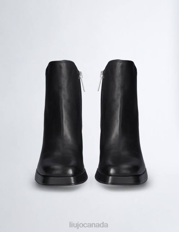 Shoes Liu Jo Leather Ankle Boots With Wide Heel Women F6061827