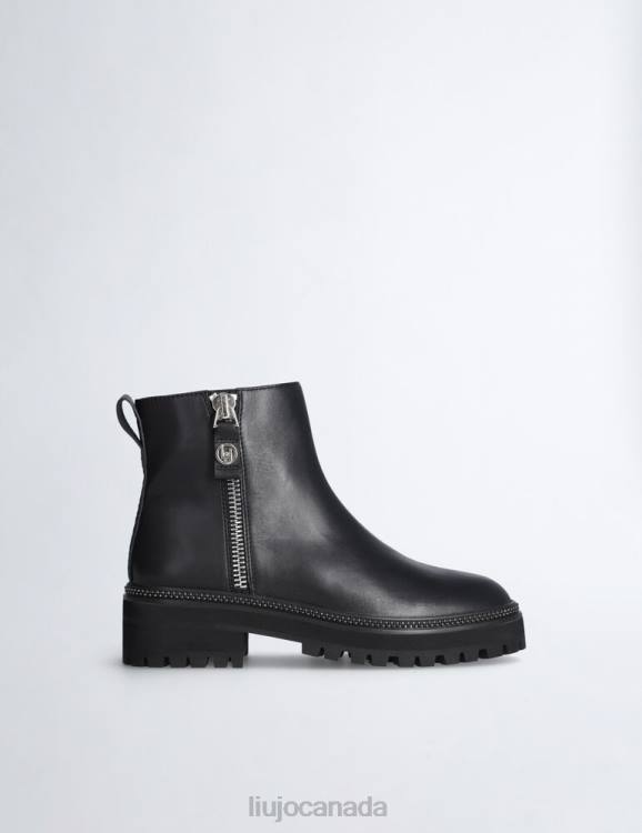 Shoes Liu Jo Leather Ankle Boots With Zip Women F6061719