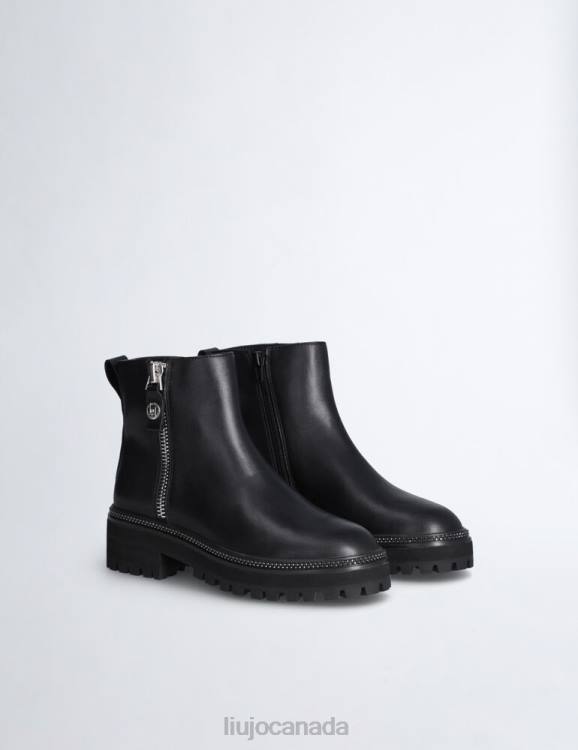 Shoes Liu Jo Leather Ankle Boots With Zip Women F6061719