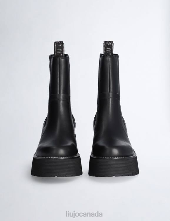 Shoes Liu Jo Leather Beatles Ankle Boots With Studs Women F6061844
