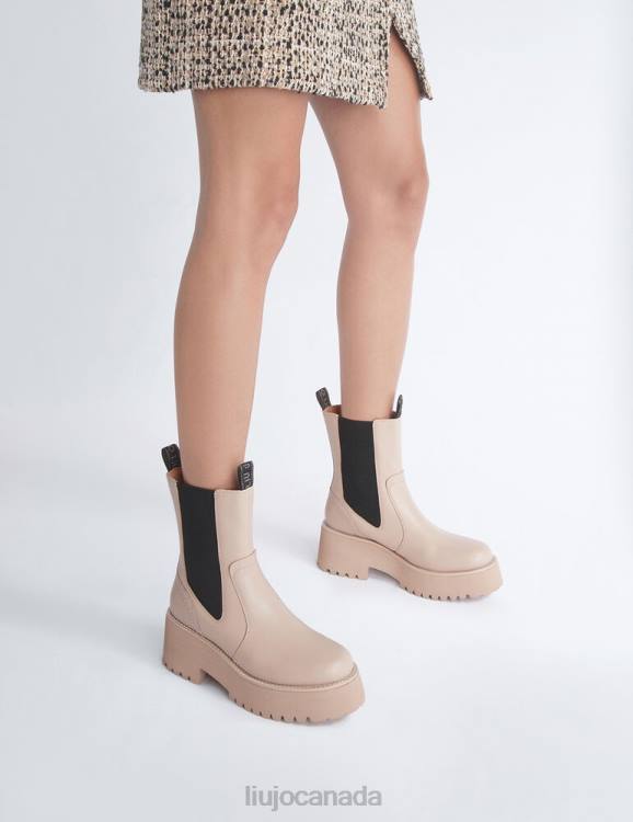 Shoes Liu Jo Leather Beatles Ankle Boots With Studs Women F6061921